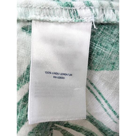 Lands' End 100% Linen Tropical Sleeveless Midi Dress Pockets Plus Size 2X 20-22W - Picture 6 of 8